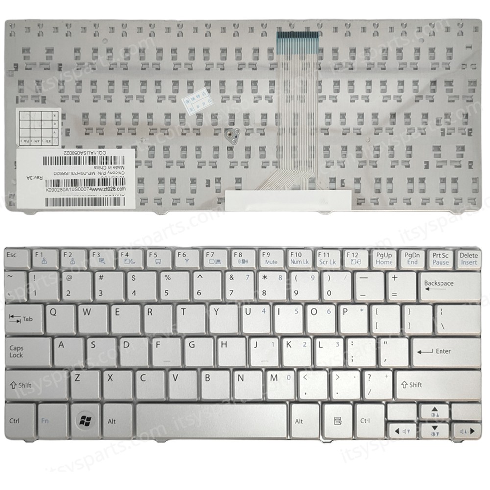 Keyboard Laptop Keyboard for LG T280 T290 MP-09H33US6920 AEW73009802 US Silver OEM (Ref.40879USSIL) 