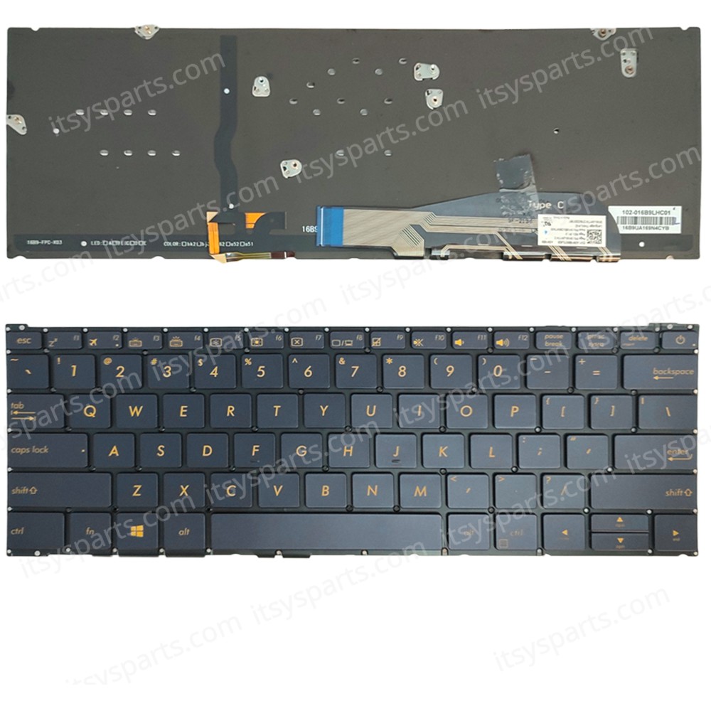 Keyboard Laptop Keyboard for Asus zenbook UX390UA DH51-GR GS SERIES QENT2S-CB RH71-CB XH74-BL UX390UAK US with Backlit OEM (Ref.40882USNOFRBL) 