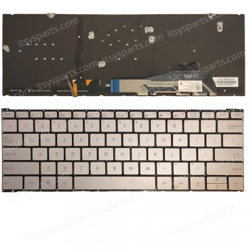 Keyboard Laptop Keyboard for Asus zenbook UX390UA DH51-GR GS SERIES QENT2S-CB RH71-CB XH74-BL UX390UAK US Pink with Backlit OEM (Ref.40882USPINKNOFRBL) 