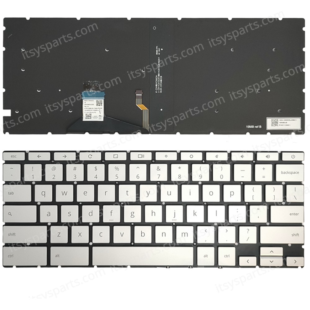 Keyboard Laptop Keyboard for HP Pro C640 M03661-001 HPM19M8 US Silver with Backlit OEM(Ref.40887USSILNOFRBL) 