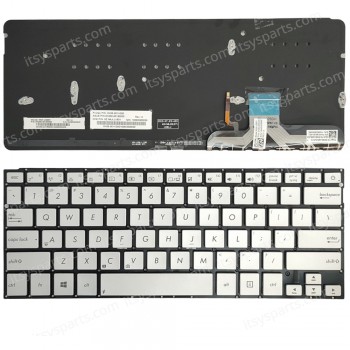 Keyboard Laptop Keyboard for ASUS UX301 UX301L UX301LA US Silver with Backlit OEM(Ref.40888USSILNOFRBL) 