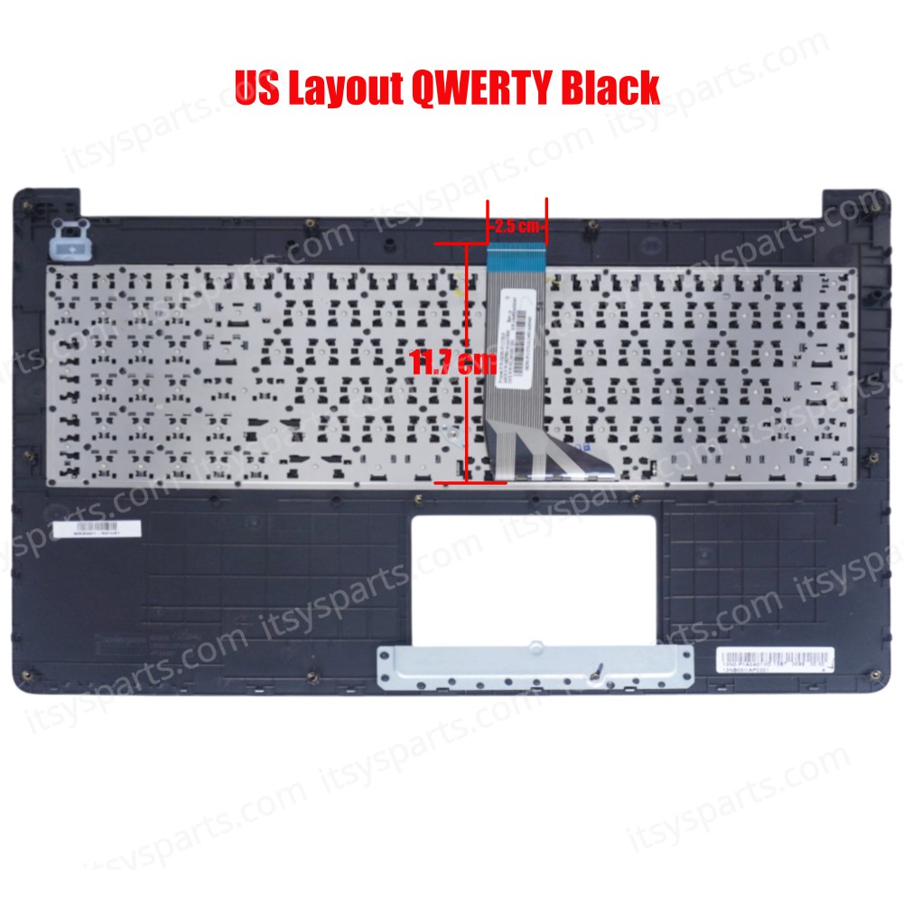 Keyboard - Keyboard for Laptop Asus X502 X502C X502CA palmrest Black US layout OEM(Ref. 40395USPALM)