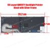 Keyboard Laptop Keyboard for HP EliteBook 840 G5 846 G5 745 G5 US Backlit Silver Frame W/Pointer OEM(Ref.40906USBL) 