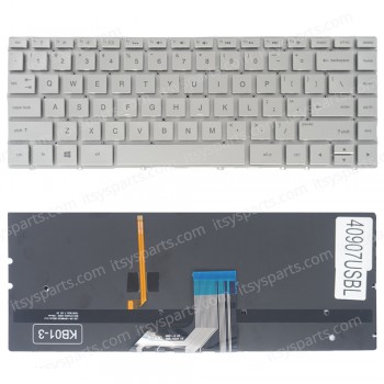Laptop Keyboard for HP ENVY 13-AD009NV 13-AD010NV Backlit Silver US ( SKU.40659USSILBACKLIT )