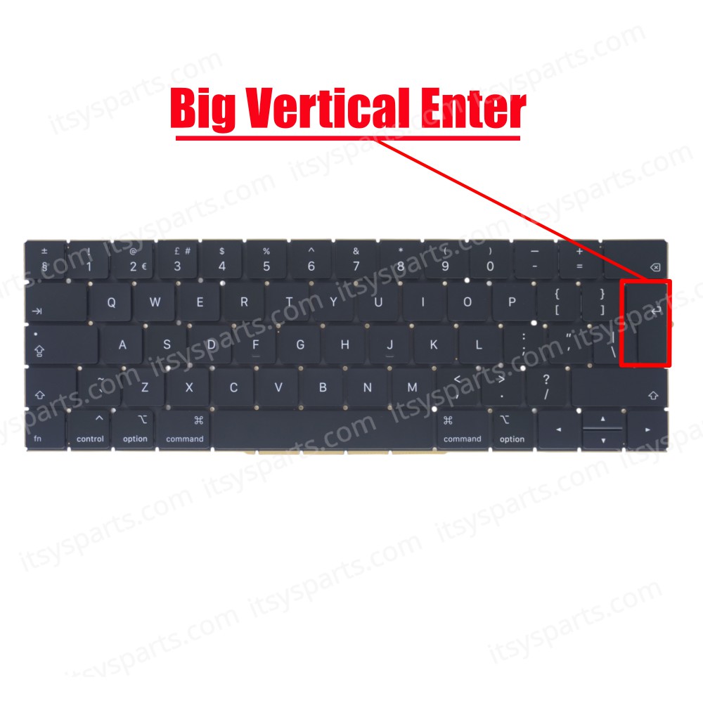 Keyboard Laptop Apple MacBook Pro 13 A1706 15 A1707 UK BLACK with vertical ENTER and backlit ( SKU.40414UKBACKLIT )