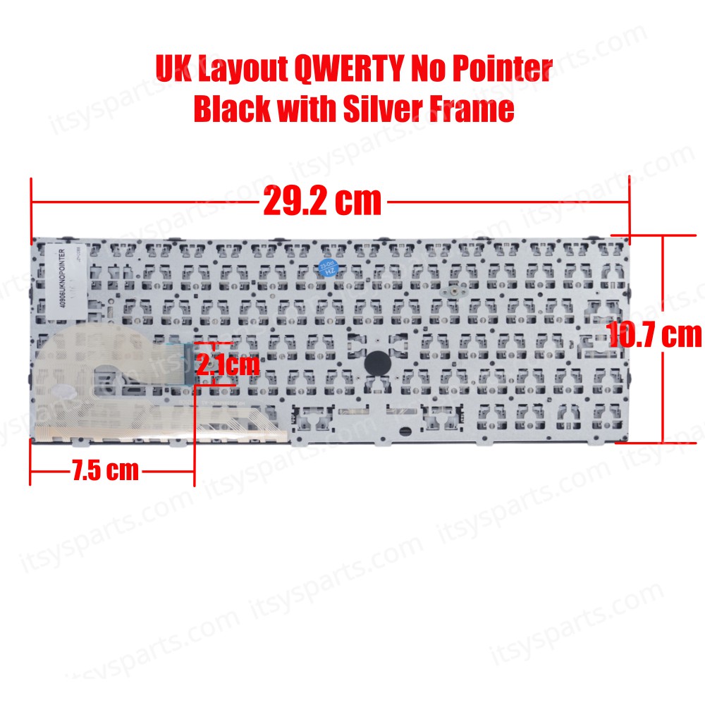 Keyboard Laptop Keyboard for HP EliteBook 840 G5 846 G5 745 G5 UK Silver Frame No Pointer OEM(Ref.40906UKNOPOINTER) 