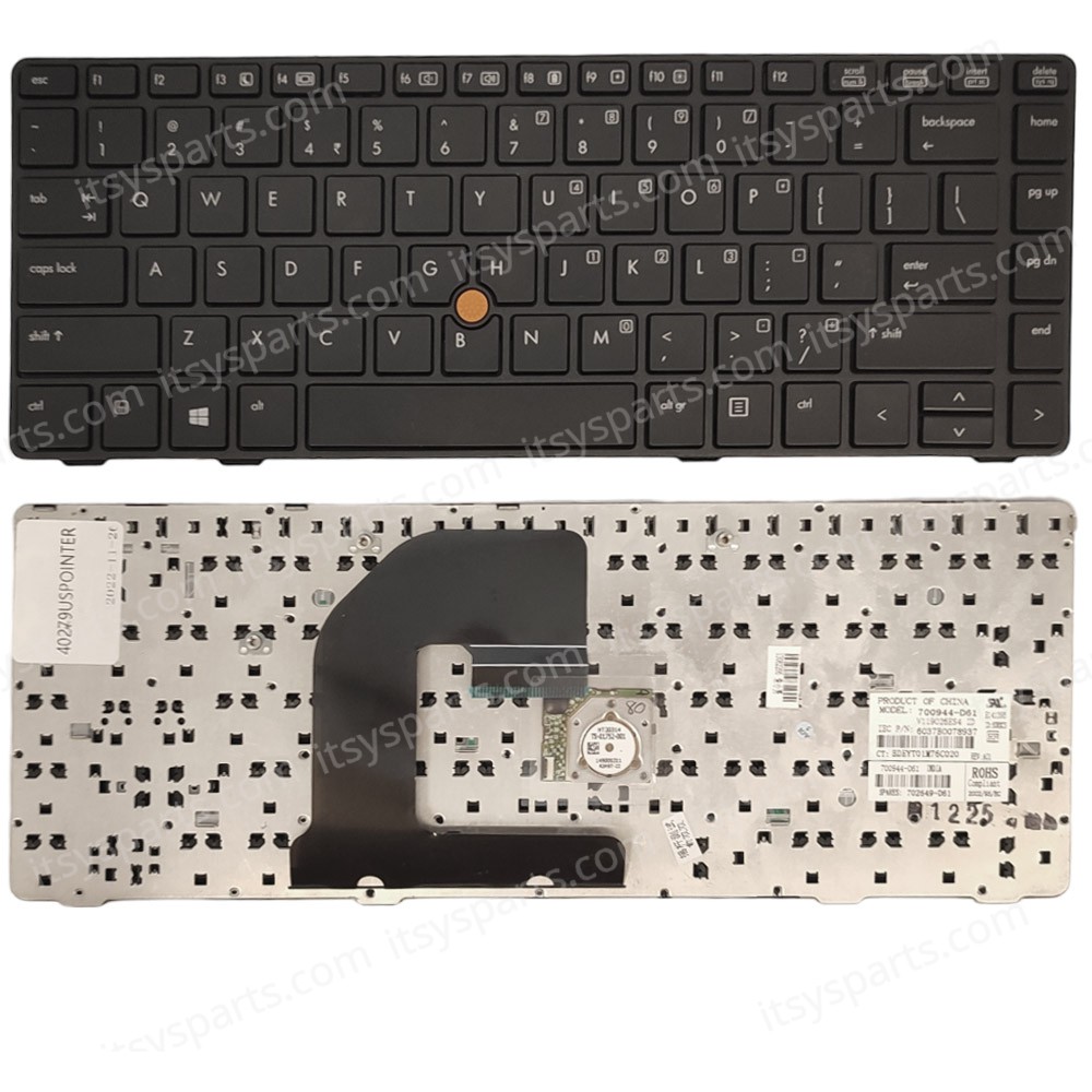 Keyboard - Keyboard Laptop HP Probook 6460b 6465b 6470b 6470b 6475b 6460b 6465b 6470b 6475b 8460p 8470w OEM (Ref.40279USPOINTER)
