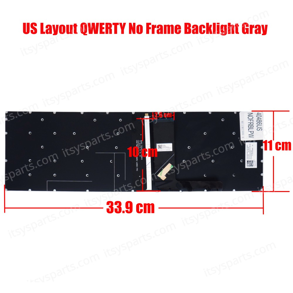 Laptop Keyboard - Keyboard for Lenovo IdeaPad 320H-17AST 320L-17AST 320R-17AST 330s-15arr US Layout BACKLIT POWER BUTTON OEM(Ref.40486USNOFRBLPW)