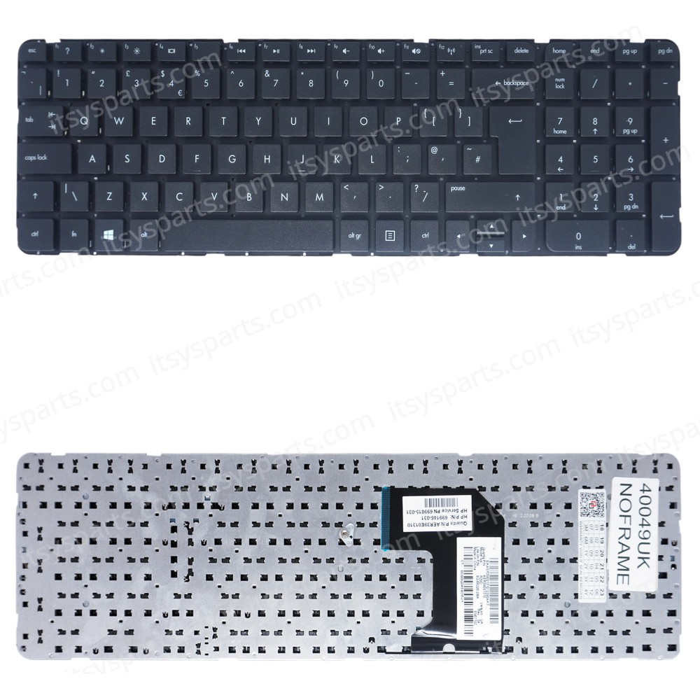 Laptop Keyboard HP Pavilion g7-2272ed (Ref.40049UKNOFRAME)