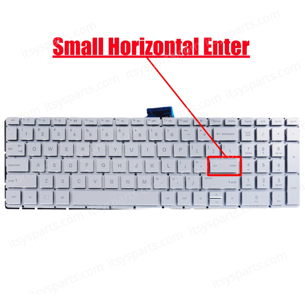Laptop Keyboard - Keyboard for HP Laptop - 15s-eq0055ur (Ref.40478USNFRSILVERBL)