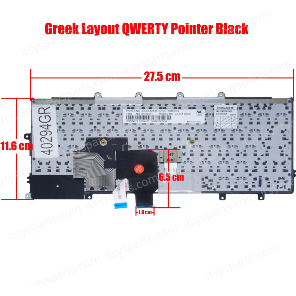 Greek Laptop Keyboard for Lenovo IBM ThinkPad CS13X-83GR MP-12M33GR-G622 PK1312F1A02 GR Pointer Black ( Ref.40294GR ) Greek Laptop Keyboard for Lenovo IBM ThinkPad CS13X-83GR MP-12M33GR-G622 PK1312F1A02 GR Pointer Black ( Ref.40294GR )