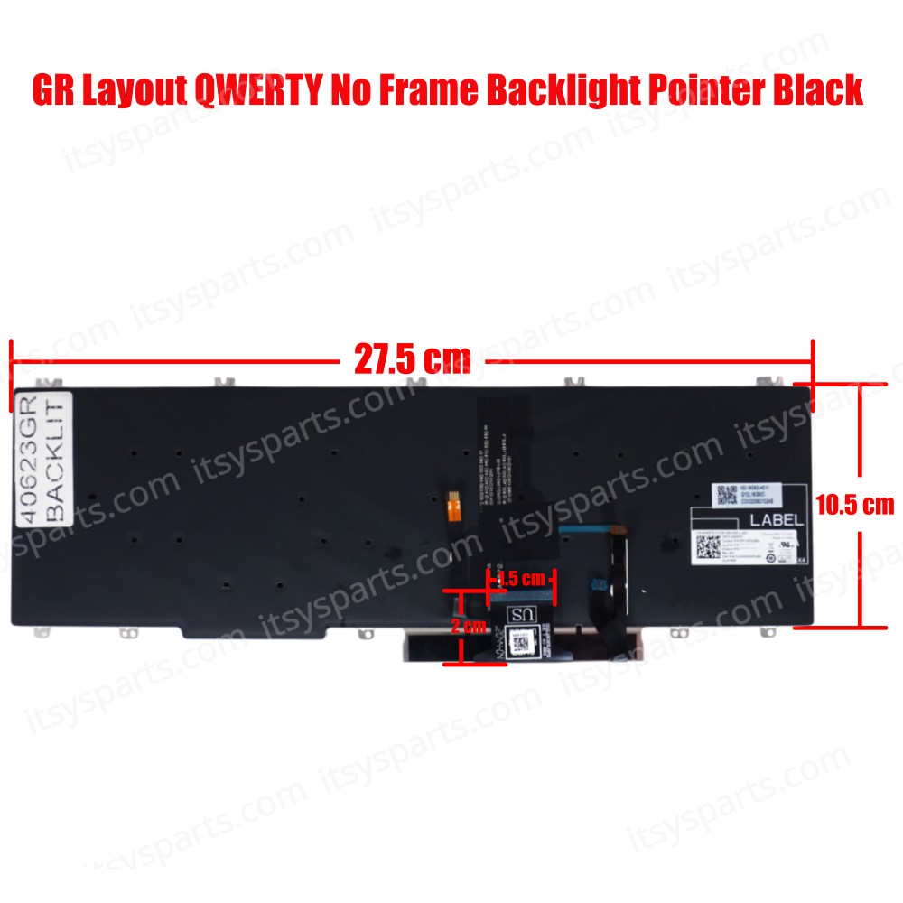 Greek Laptop Keyboard for Dell Latitude 5500 5501 5510 0MMH7V-DFH00 0MMH7V NSK-EX0BC PK132FA1B00 GR No Frame Backlight Pointer Black ( Ref.40623GRBACKLIT ) Greek Laptop Keyboard for Dell Latitude 5500 5501 5510 0MMH7V-DFH00 0MMH7V NSK-EX0BC PK132FA1B00 GR No Frame Backlight Pointer Black ( Ref.40623GRBACKLIT )
