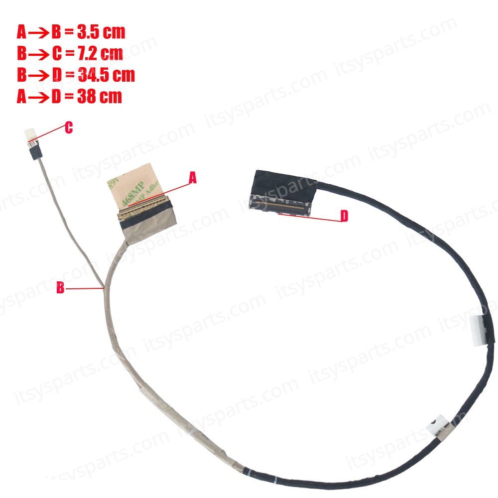 Monitor Cable - Flex Video Screen LCD Cable for Laptop Asus ROG Strix G G731GU 1422-03CNOAS 14005-03080000 14005-03080200 6017B1432701 6017B1548801 eDP 40pins Monitor cable ( Code 1-FLEX1357 )
