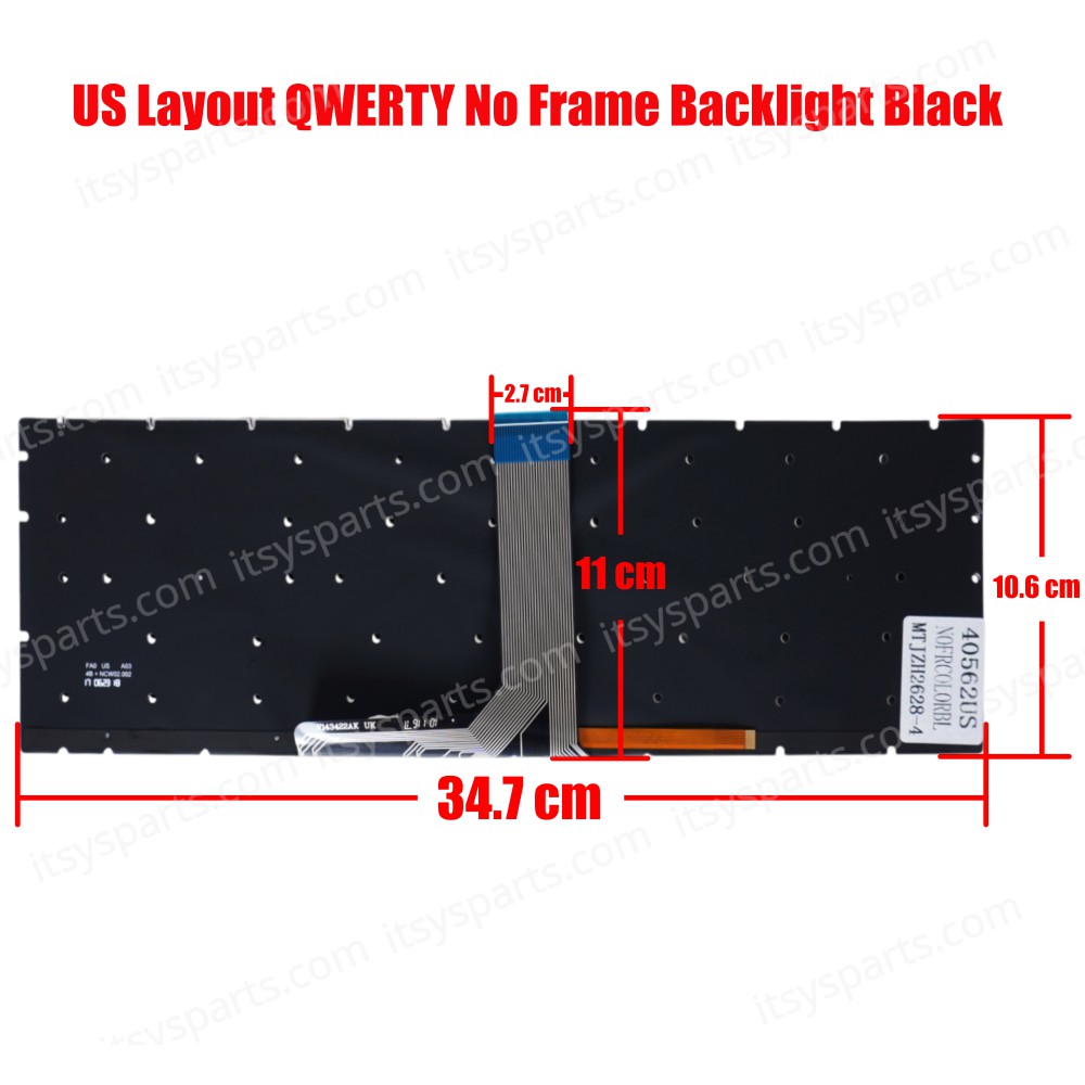 Laptop Keyboard for MSI GE72 GE62 GS60 GS70 GT72 GP62 GP72 V143422EKL V143422FK1 S1N-3ETR2W1-SA0 S1N-3E00211-SA0 V143422GK1 US No Frame Color Backlight Black ( SKU.40562USNOFRCOLORBL )