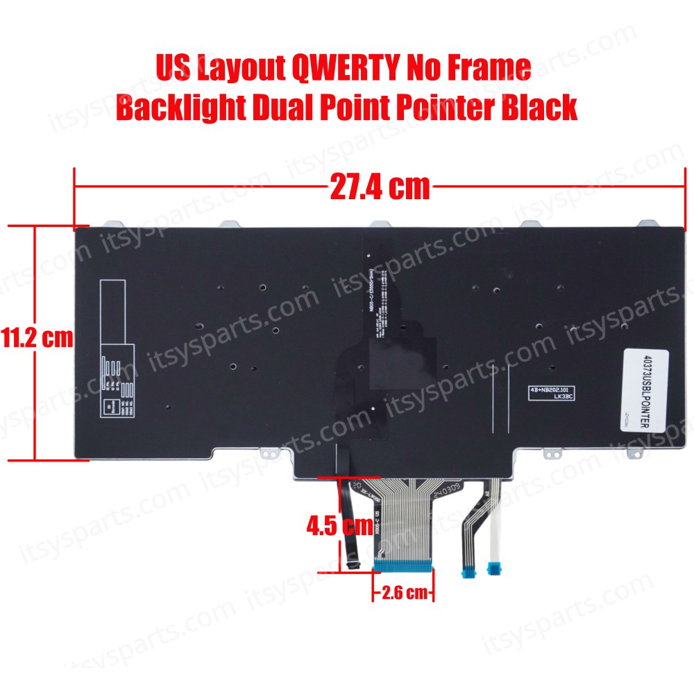 Keyboard - Laptop Keyboard for Dell Latitude E5450 E5470 5480 5490 E7450 E7470 7480 7490 Dual Point 09FFCM 9FFCM SN7230BL 04JPX1 US Backlight Pointer Black ( Code 40373USBLPOINTER )