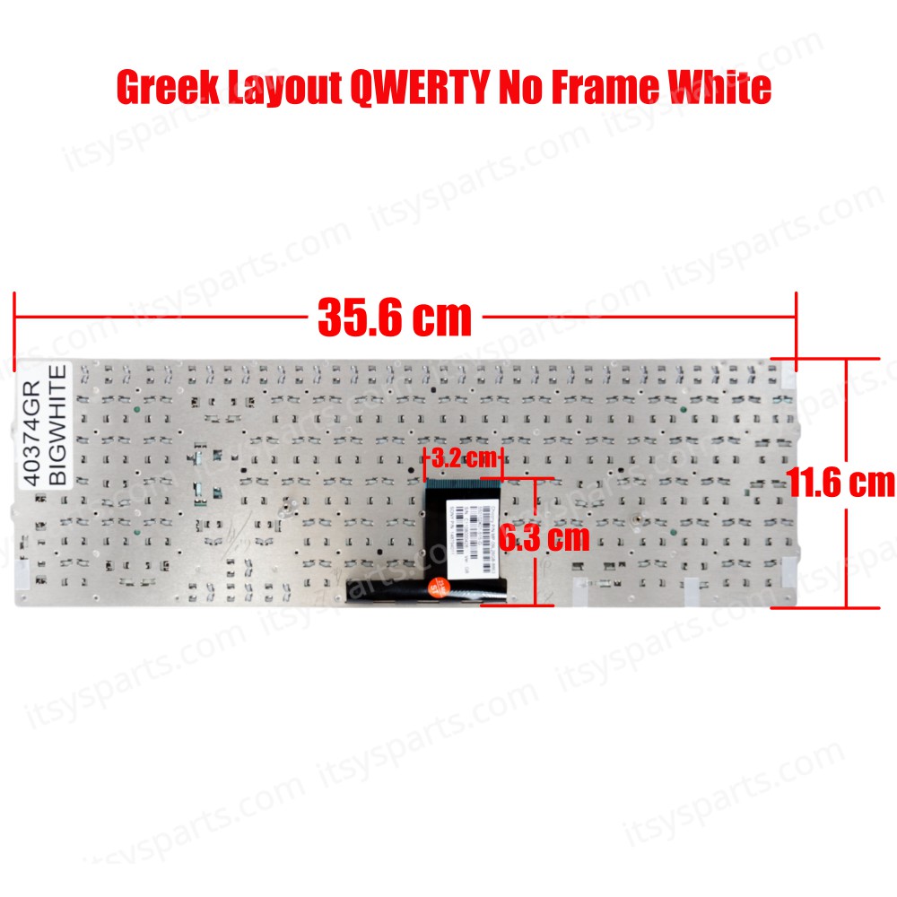 Greek Laptop Keyboard for Sony Vaio VPC-EC MP-09L26GB-8863 MP-09L26I0-8861 148794061 550102K01-515-G GR No Frame White ( Ref.40374GRBIGWHITE )