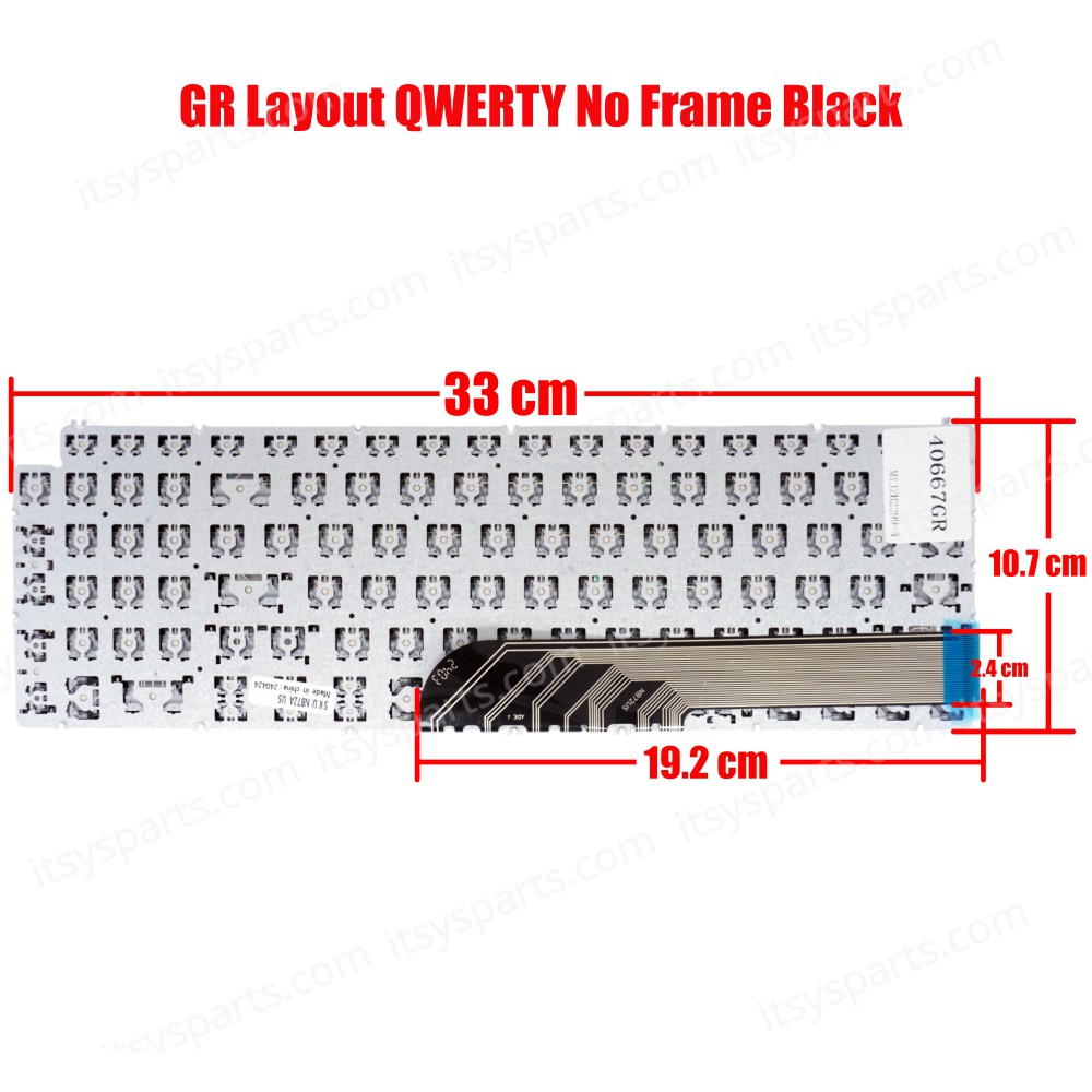 Greek Laptop Keyboard for Dell Latitude 3510 Dell Vostro 15 3500 3501 00WNM6 0WNM6 GR Black ( Code 40667GR )