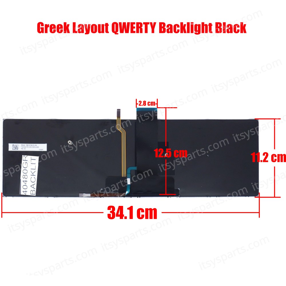 Greek Laptop Keyboard for Toshiba Satellite Pro R50-C Tecra A50-C Z50-C G83C000GL5GK GR Backlit Pointer Black ( Ref.40480GRBACKLIT )