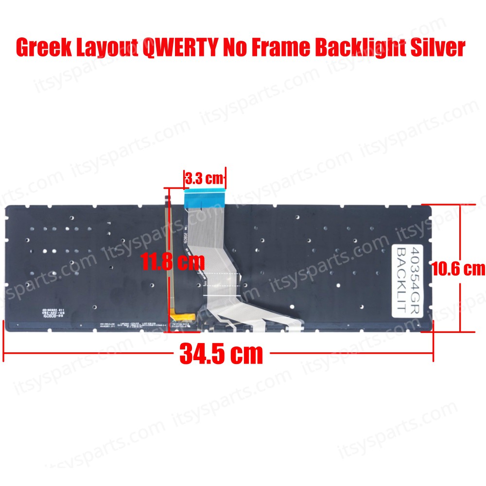 Greek Laptop Keyboard for HP Pavilion 15-AB 15-AB219NR 15-AB251NR 15-AB262NR SN8152BL 856028-001 NSK-CWFBQ GR No Frame Backlight ( Ref.40354GRBACKLIT )