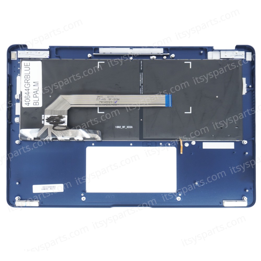 Greek Laptop Keyboard Palmrest for Asus ZenBook Flip S UX370 UX370UA UX370UAF UX370UAR GR Backlit Dark blue ( Ref.No.40644GRBLUEBLBLPALM )