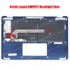 Greek Laptop Keyboard Palmrest for Asus ZenBook Flip S UX370 UX370UA UX370UAF UX370UAR GR Backlit Dark blue ( Ref.No.40644GRBLUEBLBLPALM )