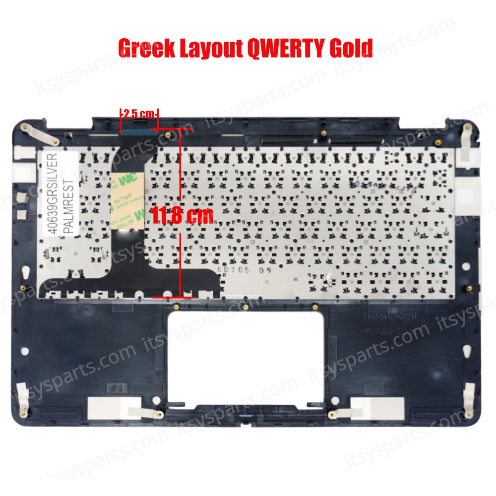 Greek Laptop Keyboard Palmrest for Asus Zenbook Flip UX320 UX360 UX360C UX360CA UX360U UX360UA Q324 Q324U Q324UA TP360C GR Gold ( SKU.40639GRSILVERPALMREST )
