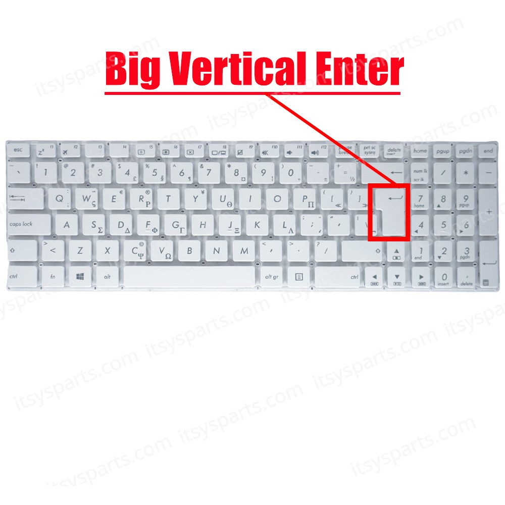 Greek Laptop Keyboard for Asus X756U A556UV X556UV D756UAX X556UA X556UB X556UF X556UJ 0KNB0-612XSP00 MP-13K96GR-5287 GR No Frame White ( Ref.40440GRWHITEBIGENTER ) Greek Laptop Keyboard for Asus X756U A556UV X556UV D756UAX X556UA X556UB X556UF X556UJ 0KNB0-612XSP00 MP-13K96GR-5287 GR No Frame White ( Ref.40440GRWHITEBIGENTER )