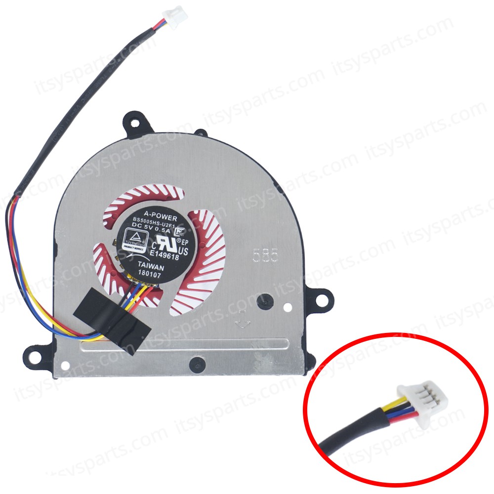 Laptop Fan - CPU Cooling Fan for MSI PE42 PS42 MS-14B1/14B2 S1-01/02/03/04 MX150 MS14B1-CPU MS14B2-CPU BS5005HS-U2F1 BS5005HS-U4Q 4pin ( Code 80772 )
