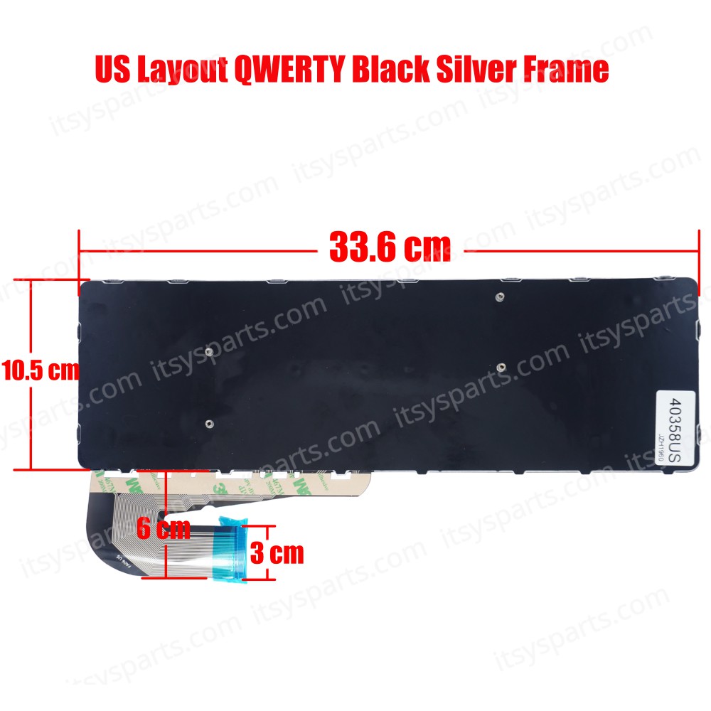 Keyboard - Laptop Keyboard for HP Elitebook 755 G3 755 G4 850 G3 850 G4 ZBook 15U G3 821157-001 821195-001 836623-001 SN9145BL US Silver ( Ref.40358US )