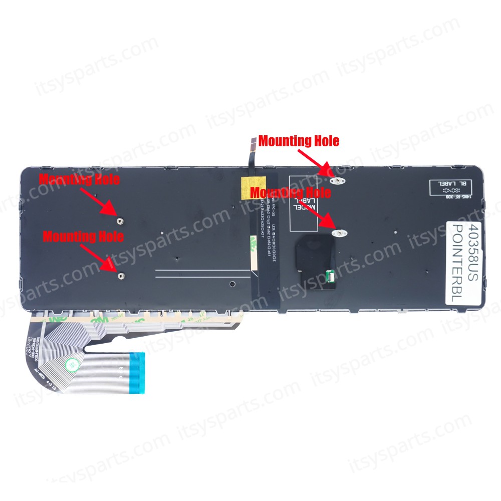 Keyboard - Laptop Keyboard for HP Elitebook 755 G3 755 G4 850 G3 850 G4 ZBook 15U G3 836623-BG1 6037B0112716 836623-001 US Backlight Pointer Silver ( Ref.40358USPOINTERBL )