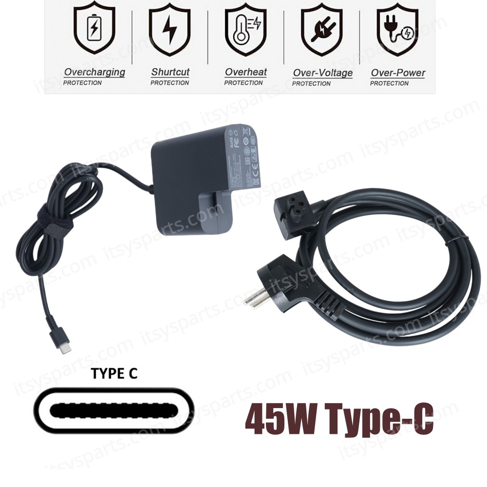 Laptop Power Adapter - AC Adapter Charger for HP 918338-001 860066-001 860210-850 L43407-001 L32390-001 45W Type-C Notebook Charger ( Ref.60269 )
