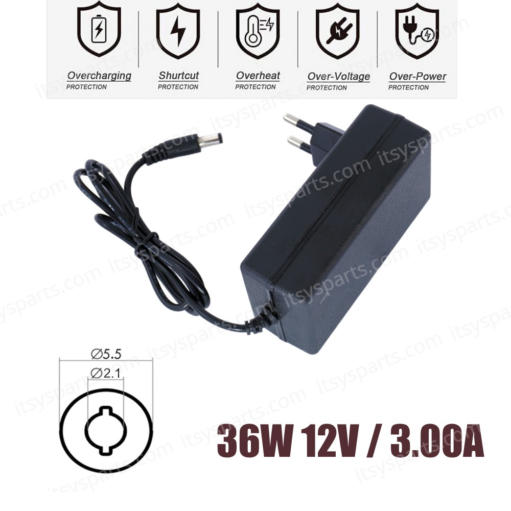 Power Supply - AC Adapter Charger GM-1230 12V 3A 36W 5.5mm*2.1mm ( SKU.60271 )