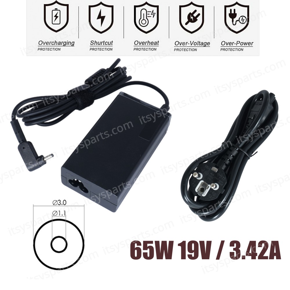 Laptop Power Supply - AC Adapter Charger for Acer PA-1650-80 KP.06503.002 ADP-65VH B 19V 3.42A 65W 3.0*1.1mm Notebook Charger ( Ref.60274 )