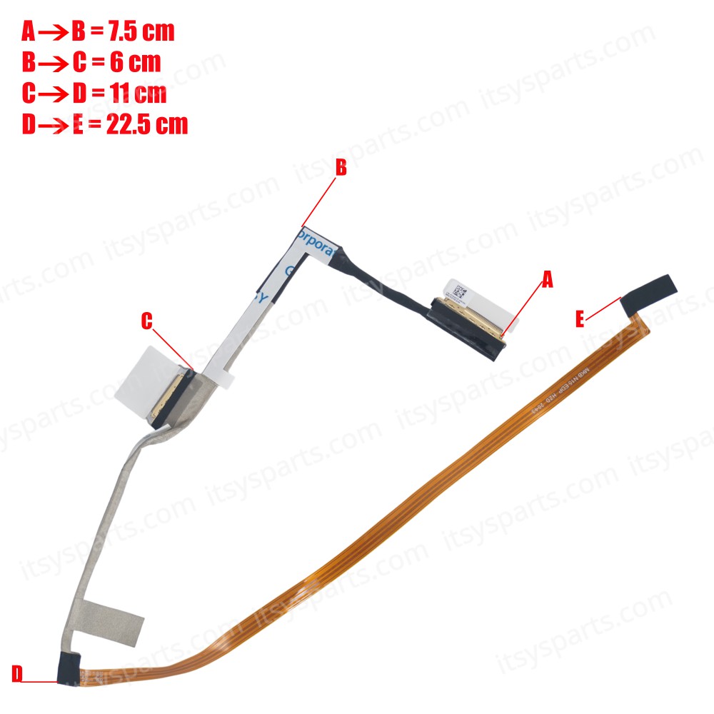 Monitor Cable - Flex Video Screen LCD Cable for Laptop Dell Vostro 15 5501 5508 Non Touch 0YKHCF YKHCF 450.0KU02.0041 eDP 30pins Monitor cable ( Code 1-FLEX1369 )