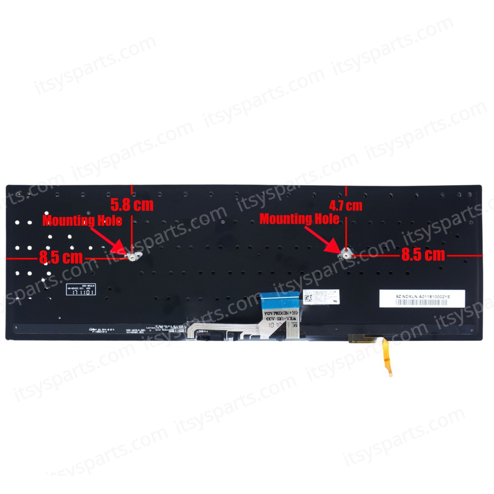 Keyboard - Laptop Keyboard for Asus Zenbook UX580 UX580U UX580GD 0KNB0-4629FS00 AEBKH%02010 9Z.NDXBQ.B0P NSK-WKBBQ 0KNB0-4628UI00 AEBKHR01010 US Backlight Dark Blue ( Ref.40646USBL )