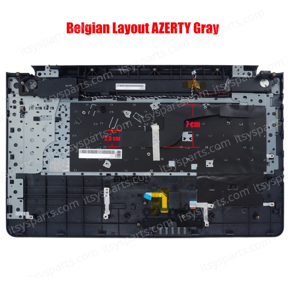 Belgian Laptop Keyboard Palmrest for Samsung RC710 RC711 RC720 RF709 9Z.N6ASN.11A 9Z.N6ASN.101 9Z.N6ASN.10F 9Z.N6ASN.10F 9Z.N6ASN.10G 9Z.N6ASN.10R 9Z.N6ASN.10U 9Z.N6ASN.11D BE Gray ( SKU 40272BEPALM )