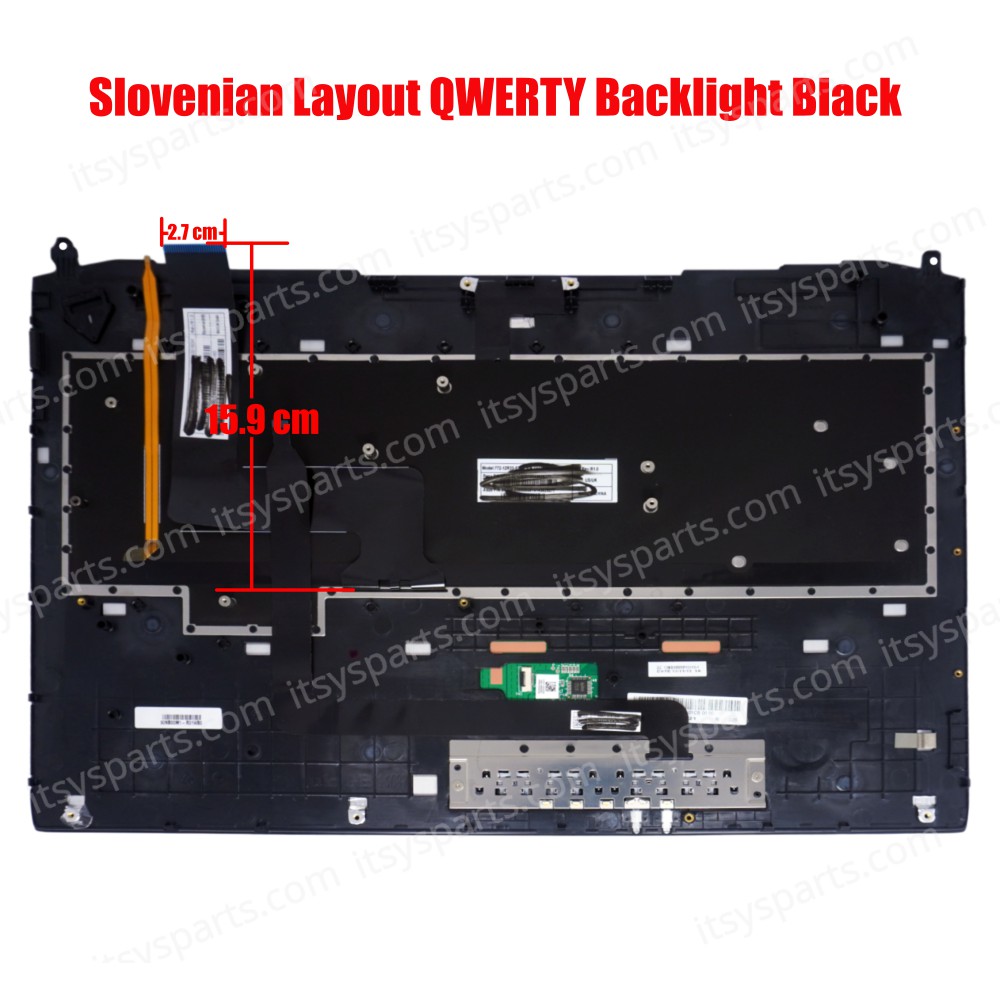 Slovenian Laptop Keyboard Palmrest for Asus ROG G750 G750J G750JH G750JM G750JS G750JW G750JX G750JY G750JZ 13N0-P4A0221 13NB00M1P15111-1 90NB00M1-R31WB0 SL Backlit Black ( SKU.40320SLPALM )