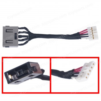 DC Power Jack Socket for Lenovo IdeaPad Yoga 730-15IKB 81CU 720-15IKB 80X7 730-15IWL 81JS DC30100ZU00 DC301011O00 CIZY5 5C10N67809 8S5C10N67809 5C10Q96435 with 5.2cm 5pins Square Slim Tip ( Ref.31001 )