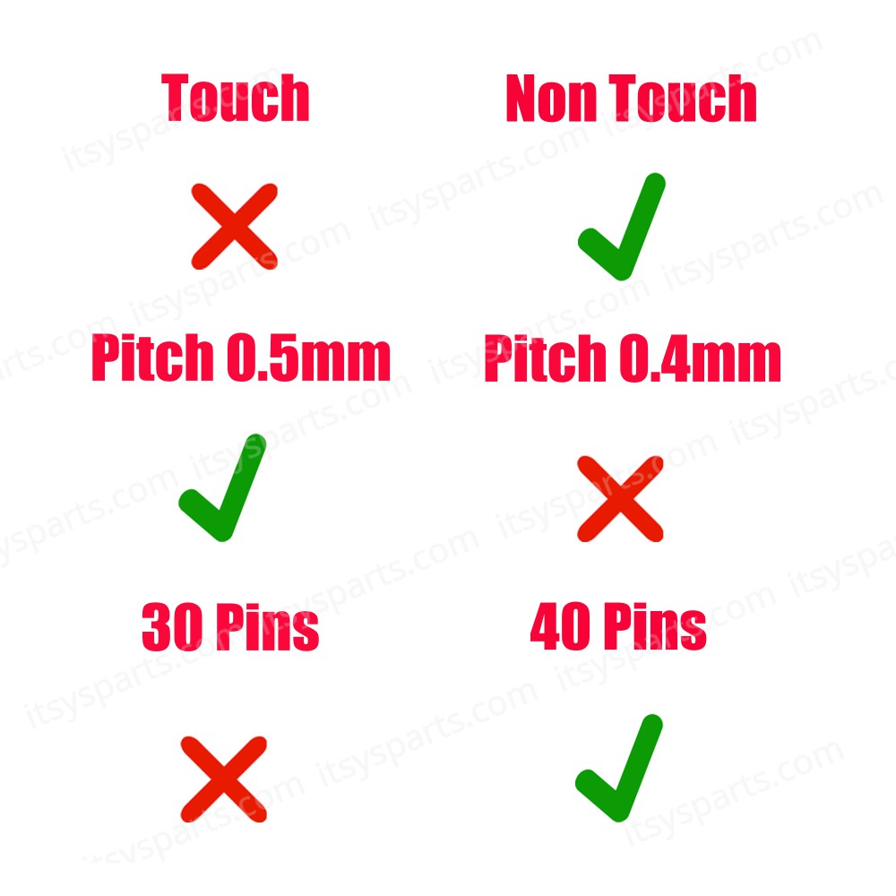 Monitor Cable - Flex Video Screen LCD Cable for Laptop Asus ROG Zephyrus Duo 15 GX550 15 SE GX551 6017B1406201 6017B1406101 14005-03340000 Non Touch 60Hz eDP 40pins 0.5 Pitch Pin Monitor cable ( Ref.1-FLEX1494 )