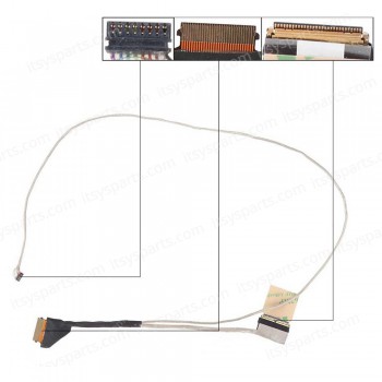 Flex Video Screen LCD Cable for Laptop Lenovo Ideapad 320-15ABR - Type 80XS - Serial:PF10YG8H 5C10P38020 DG521 DC02001YF00 REV:0A DC02001YF00 ( Code 1-FLEX0601 )