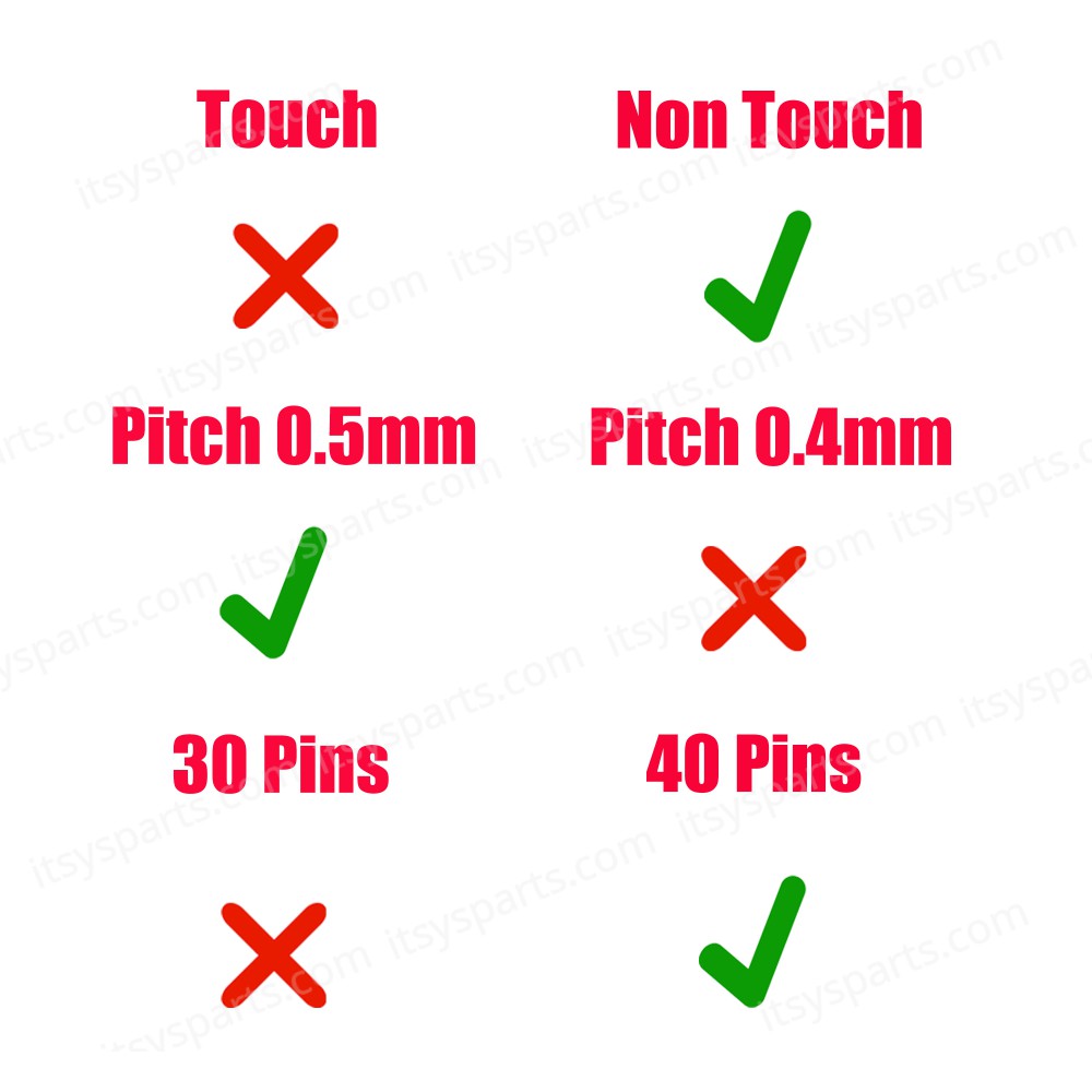 Monitor Cable - Flex Video Screen LCD Cable for Laptop Lenovo ThinkPad 11e 5th Gen 20LQ 20LQS04M00 20LQ-S04M00 20LQS06X00 450.0DA0H.0001 02DC022 Non Touch eDP 40pins 0.5 Pitch Pin Monitor cable ( Ref.1-FLEX1538 )
