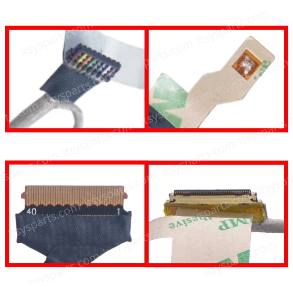 Monitor Cable - Flex Video Screen LCD Cable for Laptop Lenovo Thinkpad 13 S2 2nd Gen DD0PS8LC101 DD0PS8LC102 01HY335 Touch eDP 40pins 0.4 Pitch Pin Monitor cable ( Ref.1-FLEX1583 )