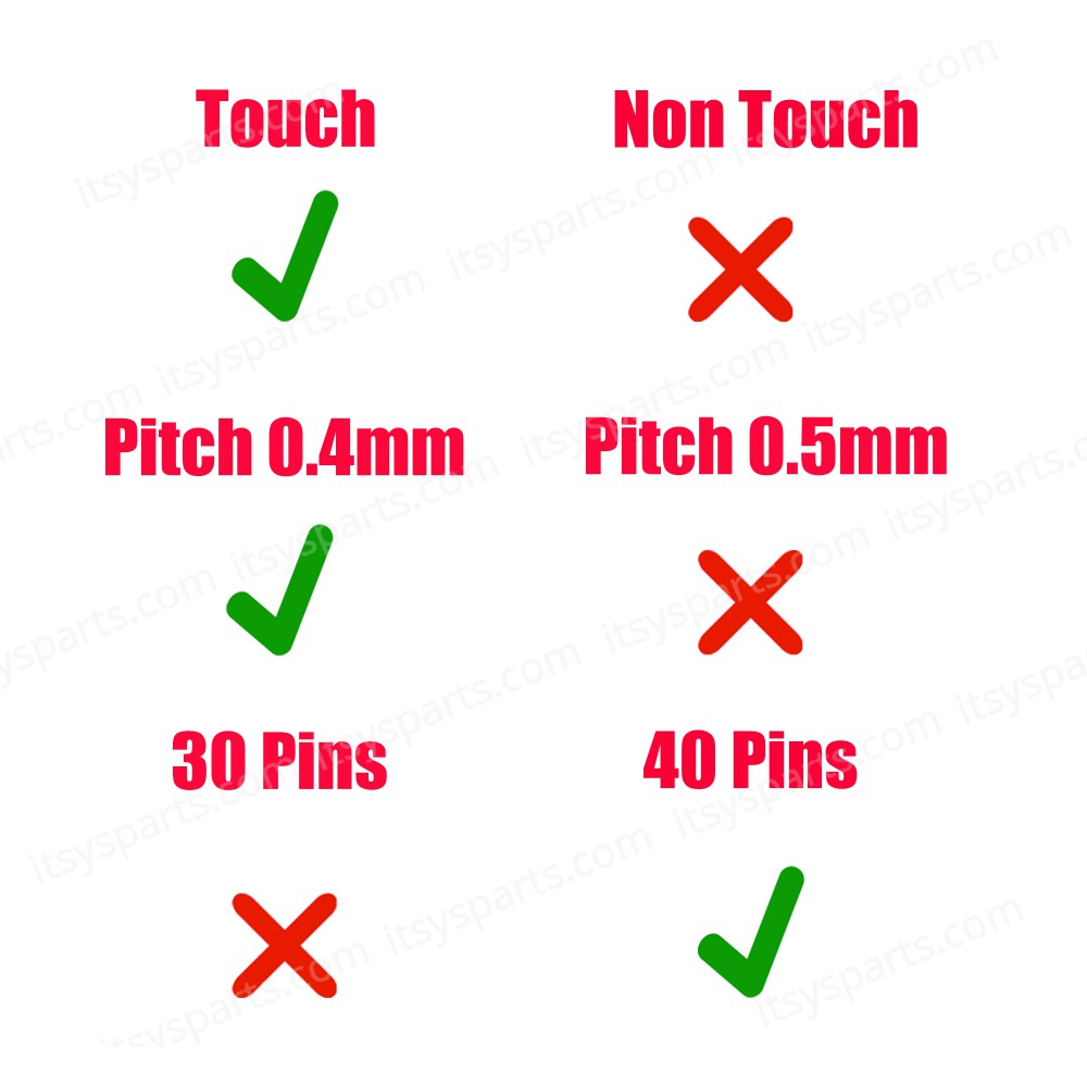 Monitor Cable - Flex Video Screen LCD Cable for Laptop Lenovo Thinkpad 13 S2 2nd Gen DD0PS8LC101 DD0PS8LC102 01HY335 Touch eDP 40pins 0.4 Pitch Pin Monitor cable ( Ref.1-FLEX1583 )