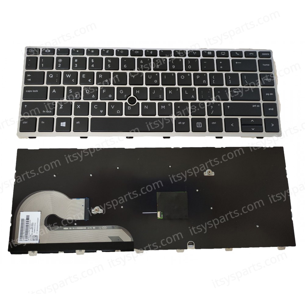 Greek Laptop Keyboard for HP EliteBook 745 840 846 G5 G6 GR L14377-001 L14378-001 L14379-151 GR Pointer Black with Silver Frame ( SKU.40906GRNOBL ) Greek Laptop Keyboard for HP EliteBook 745 840 846 G5 G6 GR L14377-001 L14378-001 L14379-151 GR Pointer Black with Silver Frame ( SKU.40906GRNOBL )