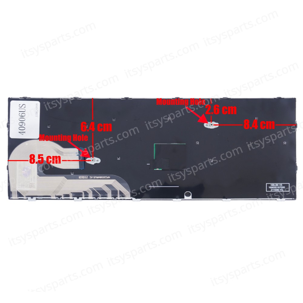 Keyboard - Laptop Keyboard for HP EliteBook 840 G6 - Product Number : 7KP39EA L11308-051 L14378-001 L14378-031 L14378-041 US Silver Pointer ( Code 40906US )
