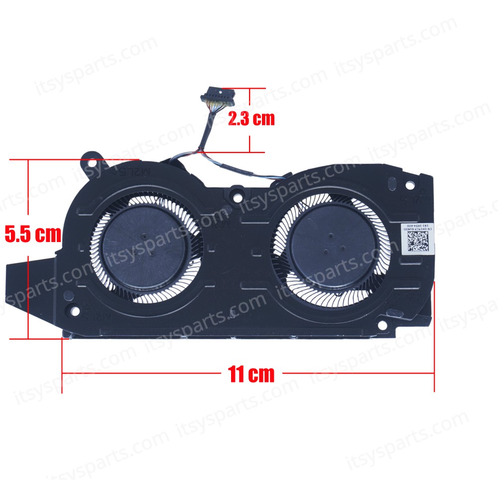 Laptop GPU Cooling Fan for Dell Inspiron 16 Plus 7610 16-7610 023.100NJ.0021 EG50060S1-C570-S9A H1YC7 0H1YC7 RTX 3060 Graphics series 8pin ( SKU.81256 )