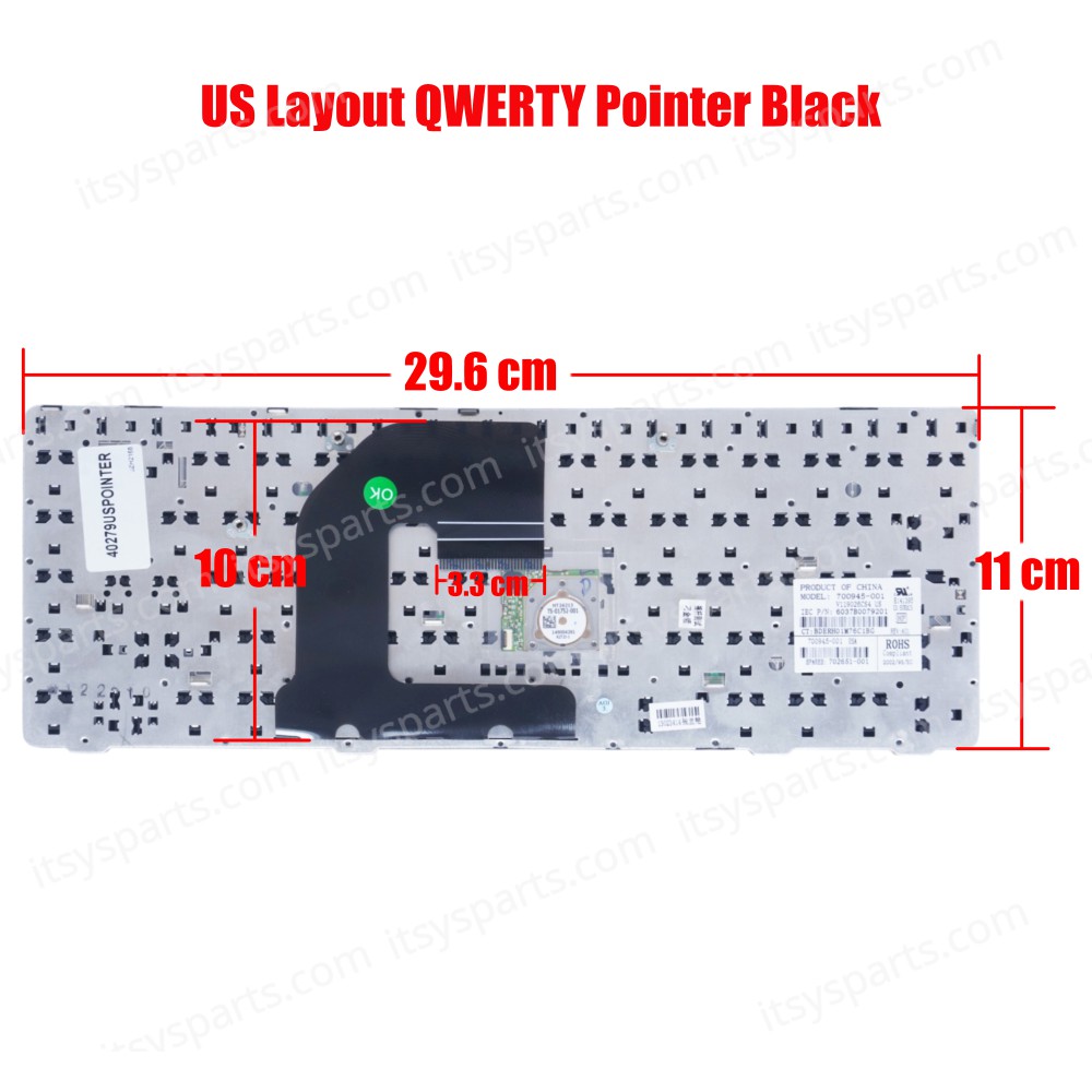 Laptop Keyboard for HP Elitebook 8460p 635768-001 6037B0054401 V119026CS1 US 642760-001 TS-01752-001 149002331 US Pointer ( SKU.40279USPOINTER )