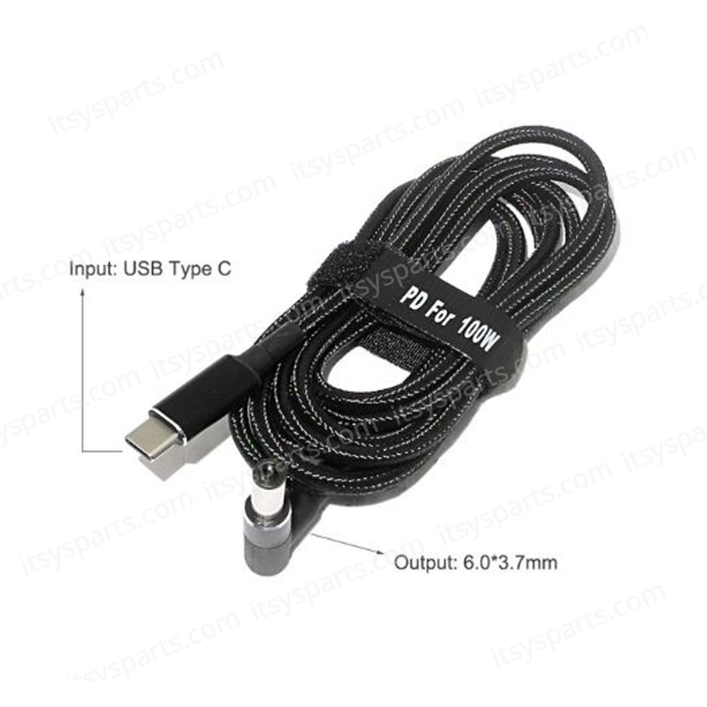 Power Adapter Charging Cable - Power Adapter Charging Cable USB Type-C Converter to 6.0mm*3.7mm 45W 65W 90W 90W 100W ( Ref.1-DCCRD053 )