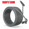 Replacement Cable For Starlink Rectangular Satellite V2 Starlink Cable Extension With End Caps Starlink Accessories Waterproof Gray 100FT/30M 26AWG Wire ( Code 1-PER0017 )