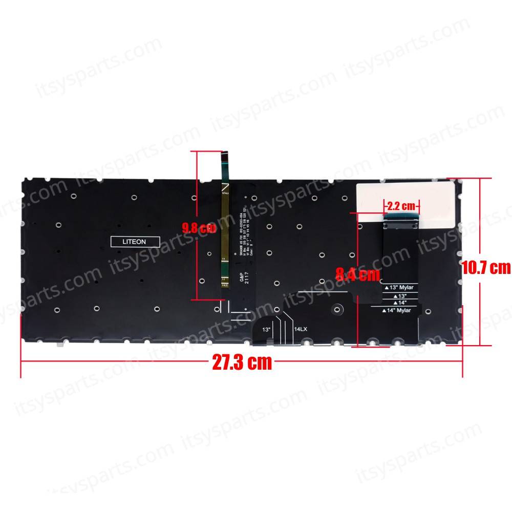 Keyboard - Laptop Keyboard for HP Elitebook 840 G9 845 G9 840 G10 TCBBK100DC 6070B1957703 BCA8X100DCN N09059-001 N14786-001 N45442-001 UK No Frame Backlight Black ( Ref.40944UKBL )